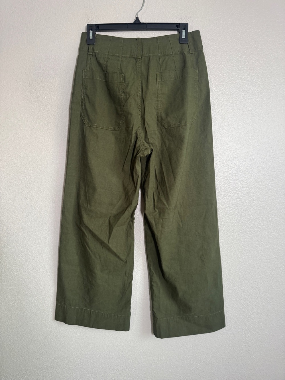 Maeve The Colette Wide Leg Pants in Olive Green - 29 - Picture 4 of 5